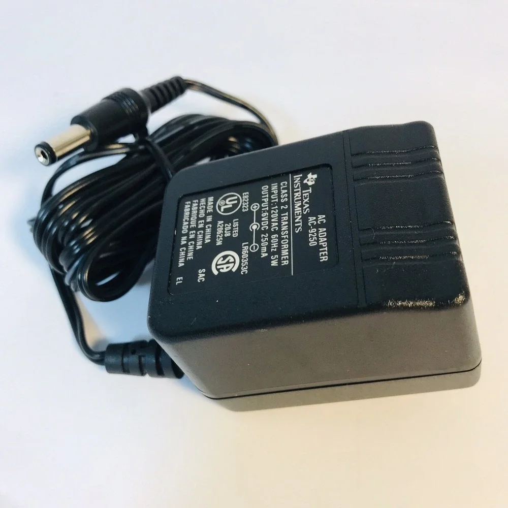 Used OEM Texas Instruments‎ TI - AC-9250 - 6V DC - 250mA AC Adapter Plug
